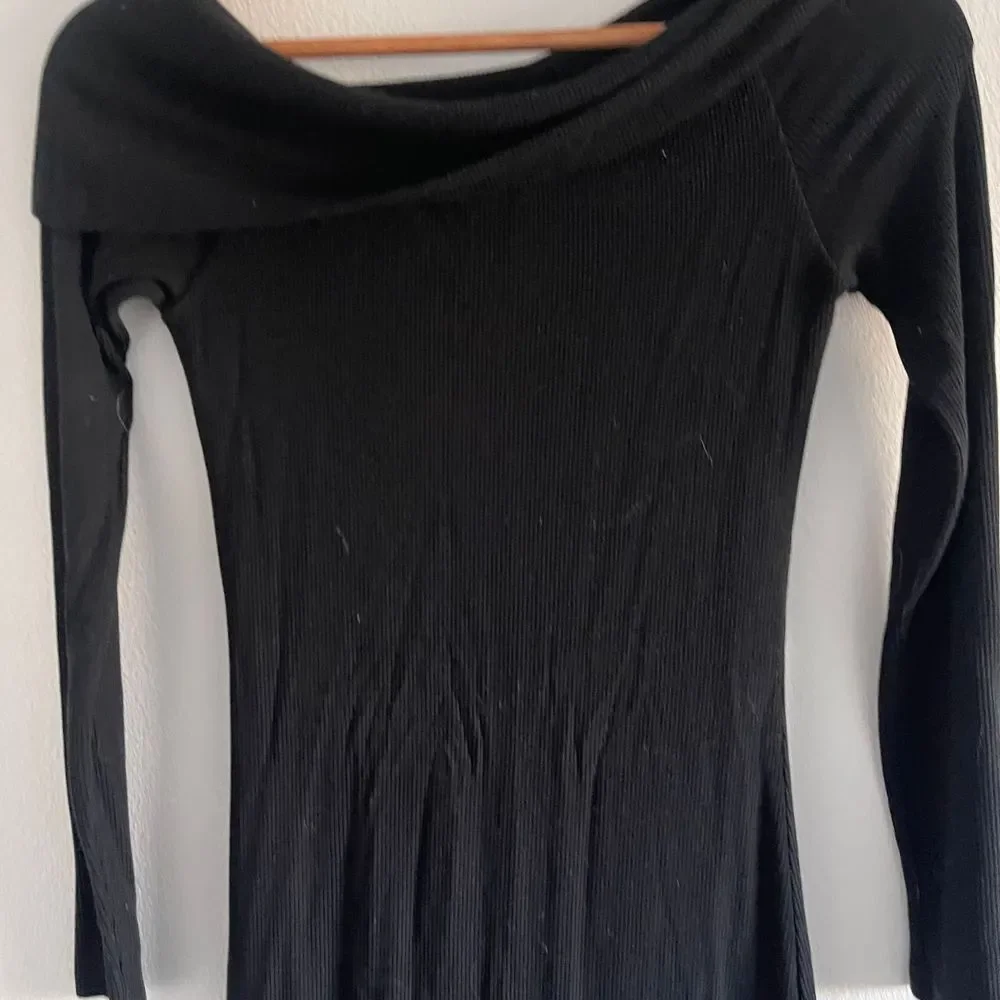 GBTSO Off-Shoulder Ribbed Stretch‎ Knit Midi Dress Womens Size XS